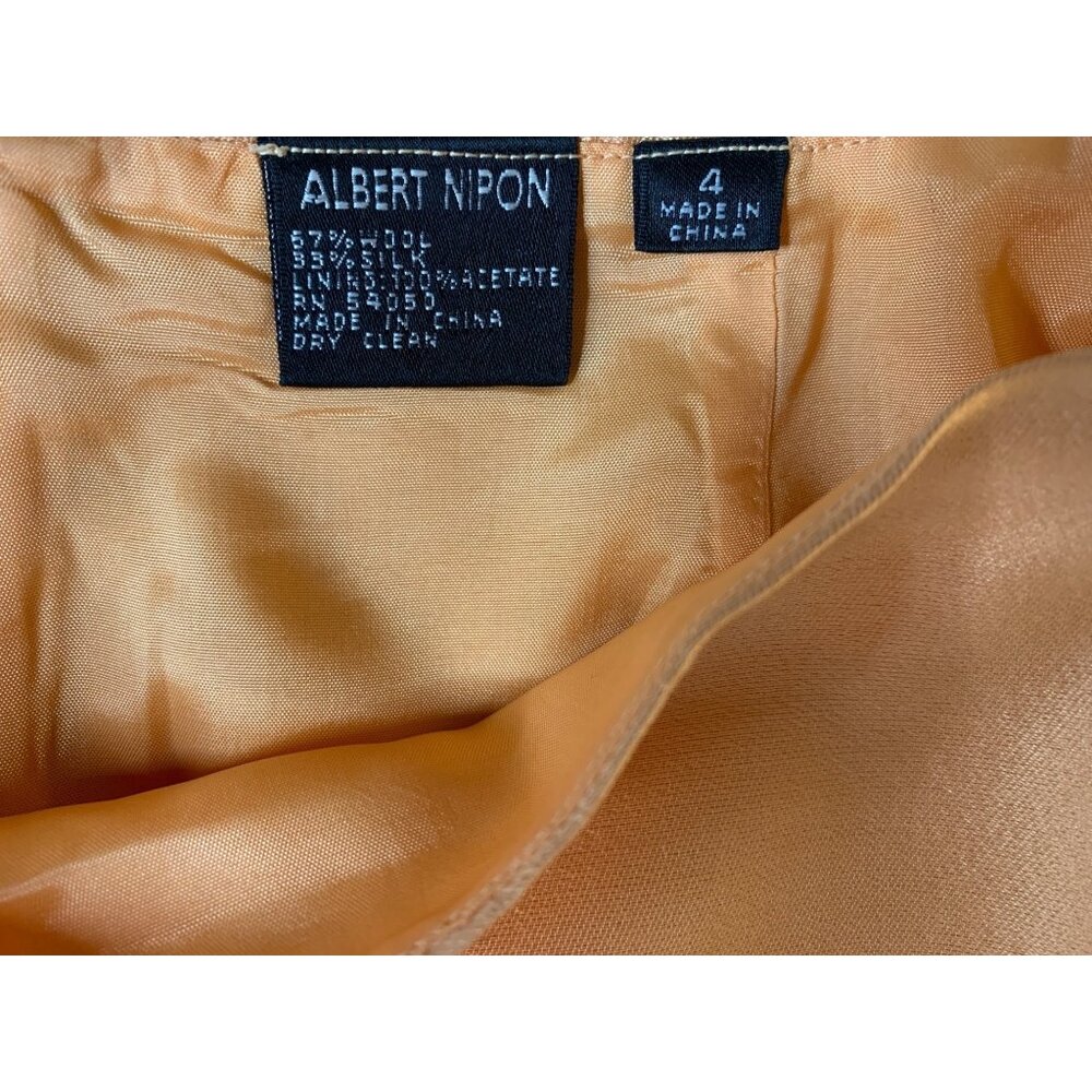 Vtg Albert Nipon Silk Wool Blend Two-Piece Skirt … - image 3